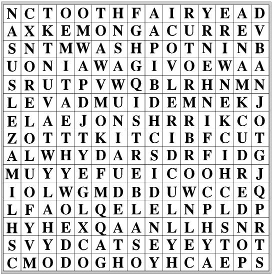 Wordsearch grid